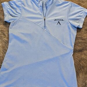 Antigua Quarter-Zip Polo | Small | Light Blue